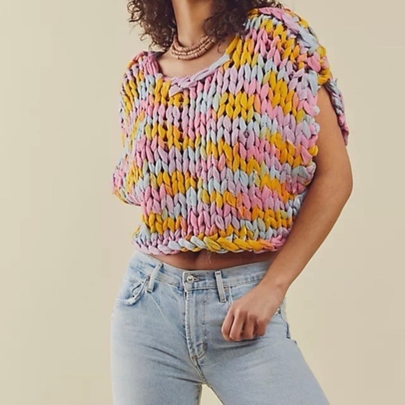 Free People Cosmic Colors Sweater Vest - Picture 1 of 10